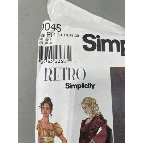 Simplicity 9045 Sewing Pattern Sizes 14-20 Bridgerton Regency Dress Retro NEW - Picture 5 of 6